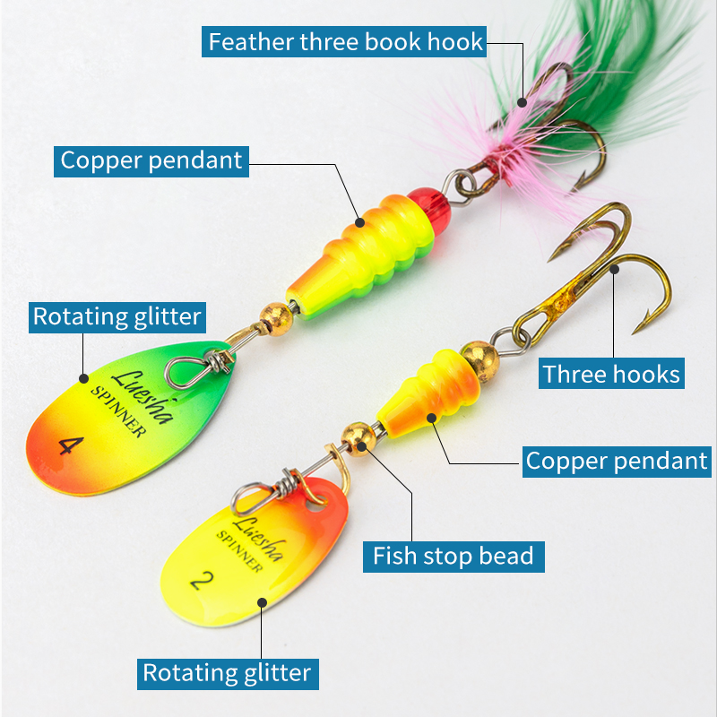 LUSHAZER 5 adet/grup Spinner Y - Fishing Hook Treble incelemesi ve fiyatı