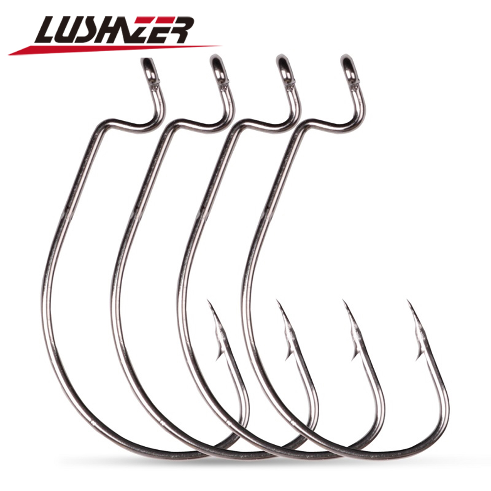 LUSHAZER 10 adet/grup Karbon Ç - Fishing Hook Offset incelemesi ve fiyatı