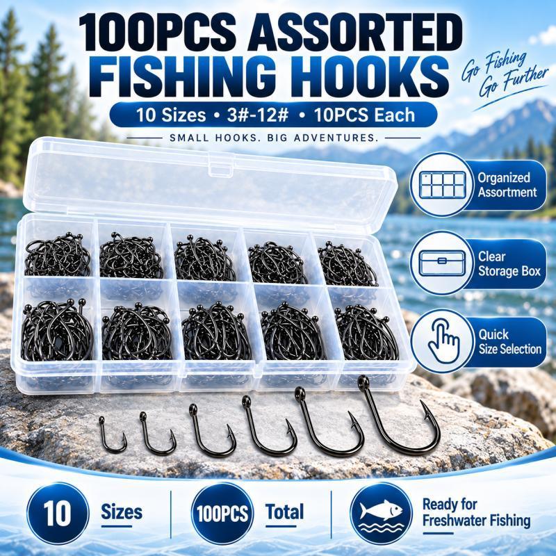 100 Adet Dikenli Balıkçılık Ka - Fishing Hook Assortment incelemesi ve fiyatı